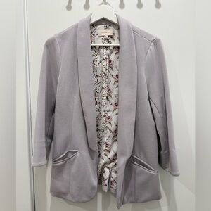 Skies Are Blue Light Gray Blazer